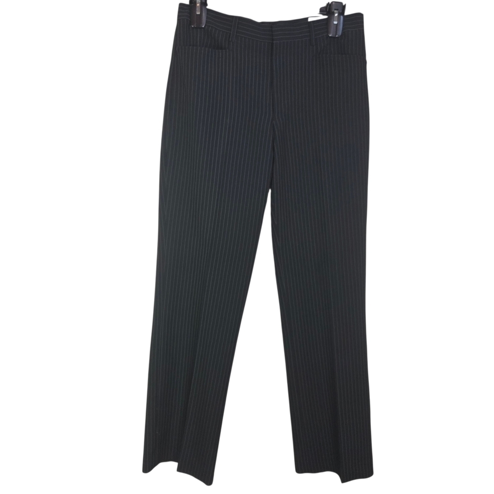 Le Chateau Black Pinstripe Wide Leg Pants Size 33